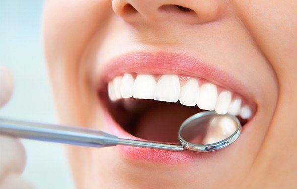 Closeup of healthy smile