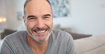 Older man with healthy smile